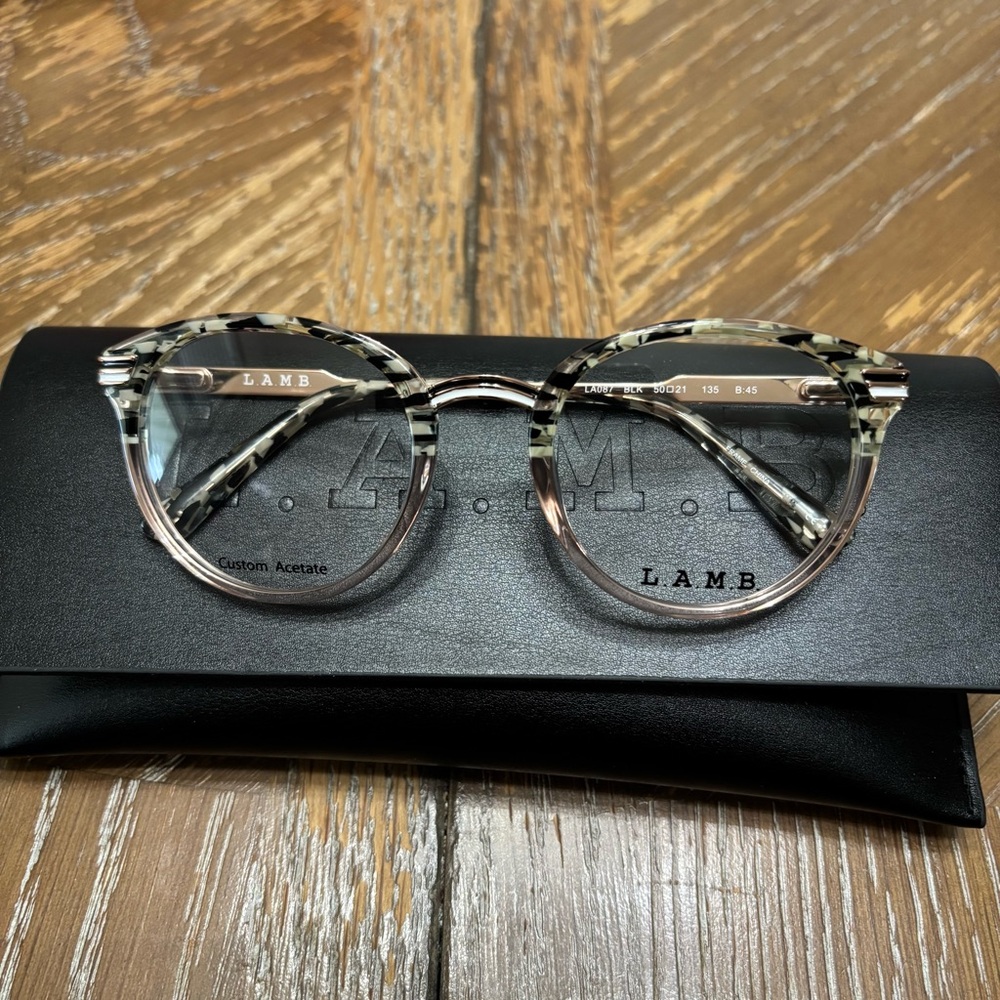 L.A.M.B. Black and Cream Patterned Glasses